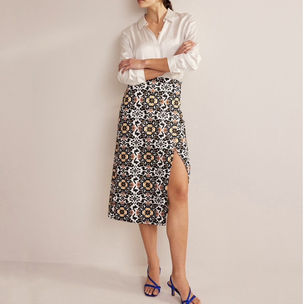 NWT BODEN Multi Easy Wrap Midi Skirt 4